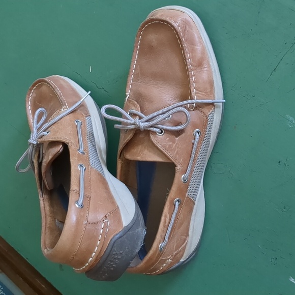 Sperry Top Sider Shoes Mens 13 Boat Billfish Tan Brown Leather Loafers Moccasin - Picture 2 of 10